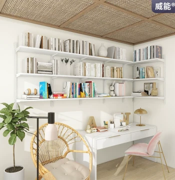 Custom Wall-Mounted Bookshelf, Eco-Friendly Zero Formaldehyde Metal Bookshelf, Modular Shelving for Living Room, Bedroom, and Study
