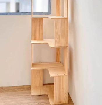 Solid Wood Corner Shelf Wall-Mounted Corner Cabinet Home Living Room Bedroom Simple Floor Standing Storage Rack Bookshelf