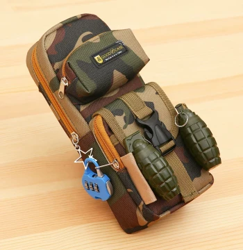 Large Capacity Camouflage Creative Pencil Case Boys Elementary Middle School Multi-functional Pencil Box