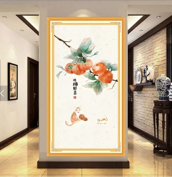 New 'Everything Goes Well' Cross-Stitch Kit, Thread Embroidery for Living Room, Bedroom, and Entryway, Traditional Chinese Full Stitch, Simple Embroidery for Beginners