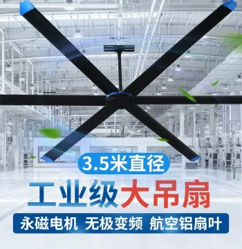 Industrial Ceiling Fan - High Power Permanent Magnet Motor for Factories, Workshops, and Warehouses