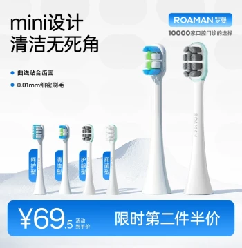 Romane Official Genuine Replacement Brush Heads - SN Soft Bristles (Compatible with T10XB/T3/Y1/D30 Models)