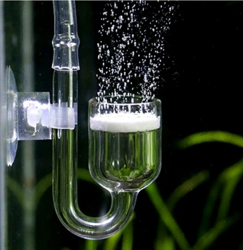 Glass Diffuser Bubble Counter DIY CO2 Internal/External Atomizer for Planted Tanks, Steel Cylinder Diffusion Generator