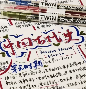 Xiaohongshu Same Style Dianshi 2001 Dual-Tip Correction Red Pen, Klein Blue Outline Marker Thick Pen, Student Watercolor Pen, High-Appearance Marker Pen, Soft Tip Brush Colored Gel Pen