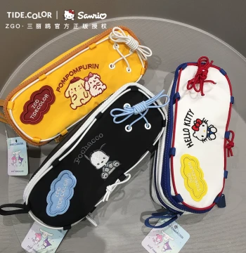 Authentic Sanrio Hello Kitty Pencil Case with Tags: High-Aesthetic Ins-Style Stationery Box for Female Middle School Students