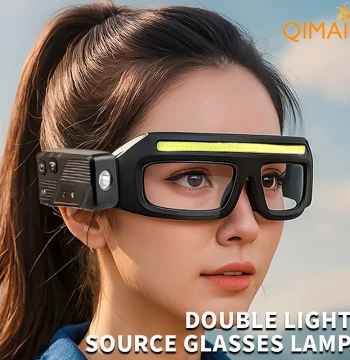 New Premium XTE Multi-Function Glasses Light, TYPE-C Rechargeable Warning Headlamp with Sensor, Compact and Portable