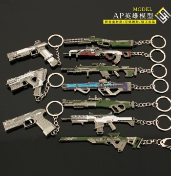 APEX Legends Game Merchandise: Longbow Rifle, Mastiff Shotgun, Carbine Alloy Mini Gun Toy Keychain