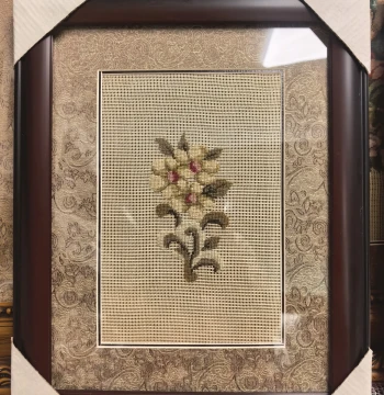 Chenille Embroidery Hand-Stitched Panel (Framed), 26*38 cm