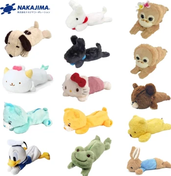 Authentic Japanese NAKAJIMA Plush Pencil Case - Peter Rabbit, Winnie the Pooh, Snoopy, School Bear - Cute, Soft, Large Capacity