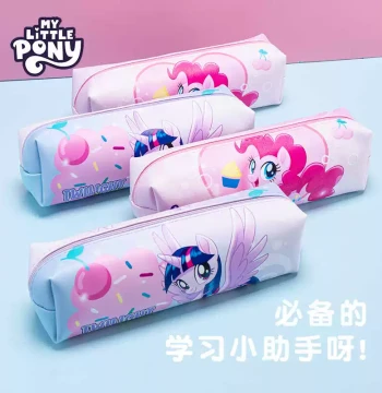 My Little Pony Elementary School Pencil Case for Girls, Cartoon Waterproof Large Capacity Pen Box, Lightweight Storage and Makeup Bag
