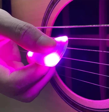Luminous Cool Guitar Picks, Ukulele Plectrums, PICKPAL Anti-Slip Matte Folk & Electric Guitar Thick Picks