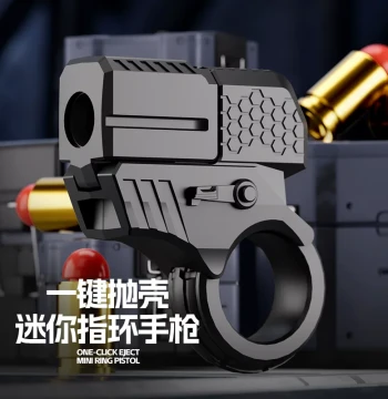 Agent Goldfinger Ejecting Toy Gun for Kids EDC Stress Relief Mini Metal Educational Model Azu Push Card