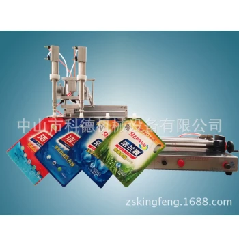 Small Stand-Up Pouch Spout Bag Filling Machine, Semi-Automatic Laundry Detergent Filler