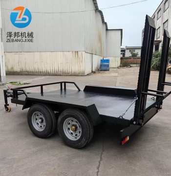Small Excavator Transport Trailer - Flatbed Tow Truck for Excavators, Loaders, and Crawler Machines