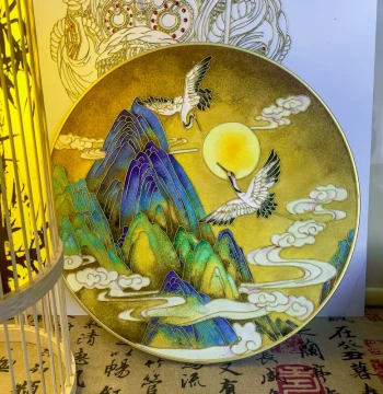 Cloisonné Enamel Painting DIY Kit - Gold Wire Beginner Intangible Cultural Heritage Craft Set with Display Stand for Schools