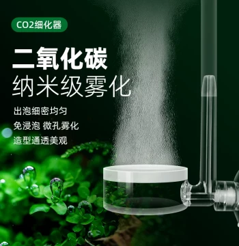 CO2 Diffuser Rock Granule Transparent CO2 Diffuser Atomizer Aquatic Plant Tank Diffusion Setup Cylinder