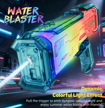New Electric Water Gun Toy for Kids with Cool RGB Lights, Dynamic Sound Effects, and Pulse Rapid-Fire Function
