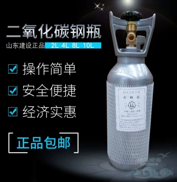 Jianshe Steel Cylinder for Aquarium CO2 – 2L/4L/8L/10L Fish Tank Carbon Dioxide System with Solenoid Valve, Pressure Regulator, and Bubble Counter