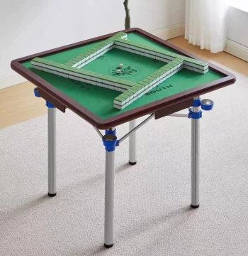 Foldable Home Mahjong Table, Manual Shuffling, Simple Small Square Table, Card Game Board, Manual Chess & Card Table