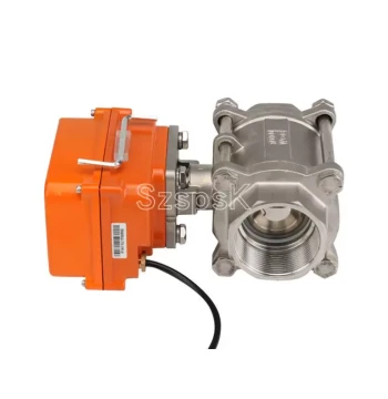 Micro QWH Stainless Steel RS45 Electric Ball Valve, Proportional 2-Way Flow Control Valve DN8/10/15/20/25