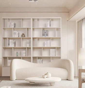 Beijing Whole-House Italian-Style Full-Wall Bookcase with Doors, Display Shelving Unit