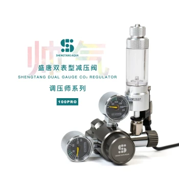 Shengtang CO2 Pressure Reducing Gauge Dual-Gauge Solenoid Valve for Aquariums Fire Extinguishers and Steel Cylinders