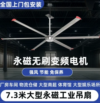 Industrial Ceiling Fan for Workshops, Warehouses, and Malls: High-Airflow Permanent Magnet Motor for Powerful Cooling and Ventilation