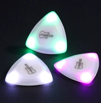 Luminous Cool Guitar Picks, Non-Slip Strumming Plectrums for Folk and Electric Guitars, Glow-in-the-Dark Strumming Picks