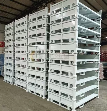 Custom Foldable Frame Five-Turn Metal Parts Weekly Box Industrial Iron LZ202310 Box for Factory Workshop Steel Scrap and Parts