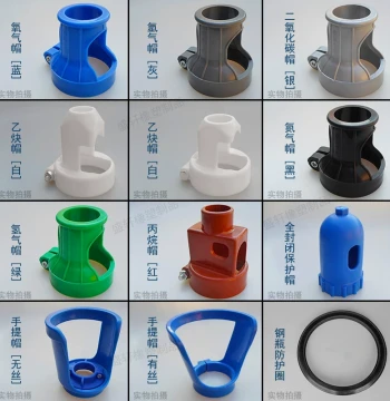 Oxygen Cylinder Protective Cap, Acetylene Steel Bottle Cap, Nitrogen/Argon Tank Safety Iron Cap with Shock-Absorbing Rubber Ring and Flame-Retardant Oxygen Cap