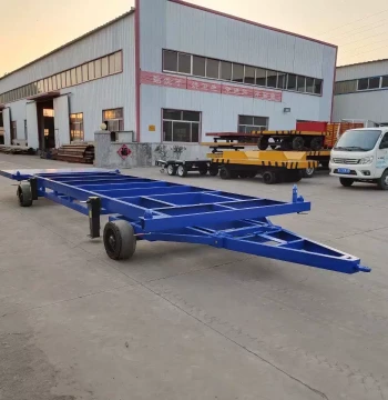 20ft Container Chassis Trailer Frame - Extended Skeleton Pallet Truck for Oil Tank Transport and Flatbed Towing