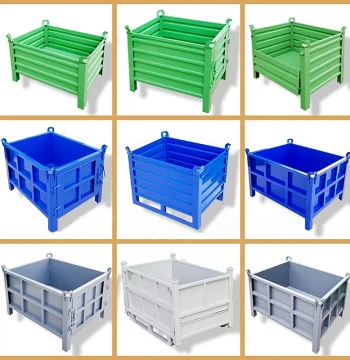 Custom Thickened Steel Material Box with Foldable Iron Frame - Heavy-Duty Cargo Container for Raw and Finished Goods by Wenqiang