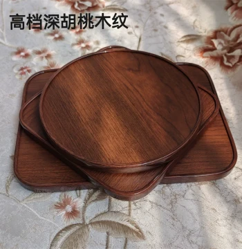 Premium Ultra-hard Walnut Wood Grain Linen Texture Wire-inlay Board, Handmade DIY Intangible Cultural Heritage Material Gold Wire Base Cloisonné