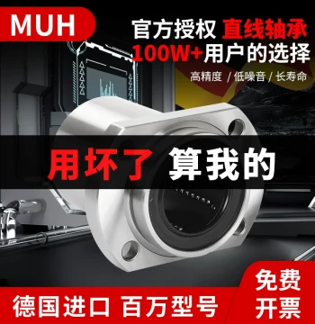 Imported Double-Chamfered Guided Elliptical Flange Linear Bearings: LMHP6, 8, 10, 12, 13, 16, 20, 25, 30UU