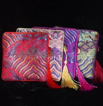 Gifts for Foreigners When Traveling Abroad, Chinese Style Embroidery, Silk Small Pouch, Yunjin Coin Purse, Ethnic Specialty Gift