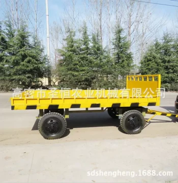 Agricultural Hauler Dock Cargo Flatbed Transport Truck 4-Wheel 5-Ton Heavy-Duty Tool Trailer