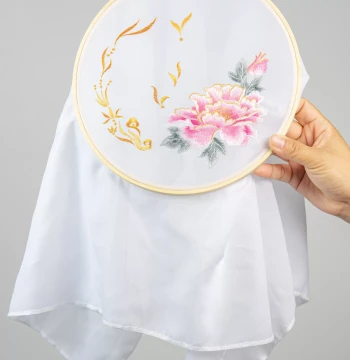 Xiuqiao Embroidery Hoop - Double-Sided Bamboo Frame for Dance Competitions, Film Props, and Finished Embroidery Art (Not Appliqué)
