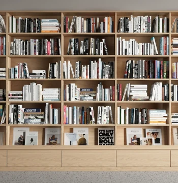 Chongqing Xinmingwei Home Custom Modern Minimalist Bookcase, Multi-Layer Solid Wood Bookshelf, Simple Computer Desk with Bookshelf