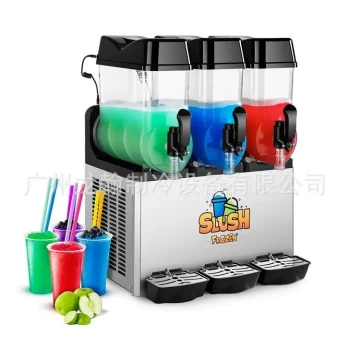 Commercial Slush Machine Three-Cylinder Slushy Ice Drink Juice Machine Single/Double Cylinder Snow Melt Beverage Machine