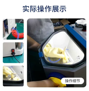 Dental Dual-Pen Sandblasting Machine, Dental Lab Equipment for Oral Restoration, Porcelain Crown Polishing and Sandblasting Unit, In-House Produced Sandblaster