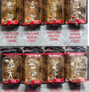 Dungeons & Dragons (DND) Tabletop RPG Miniatures - Tiefling and Half-Elf Series Models