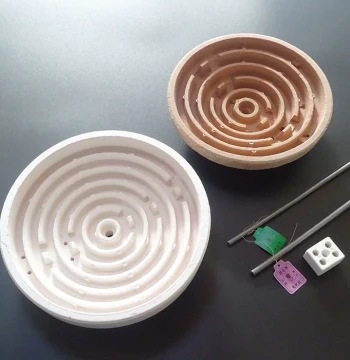 Concave Electric Stove Heating Plate with Dual Coils, Deep Groove, High-Temperature Refractory Bowl Design, and Terminal Connectors