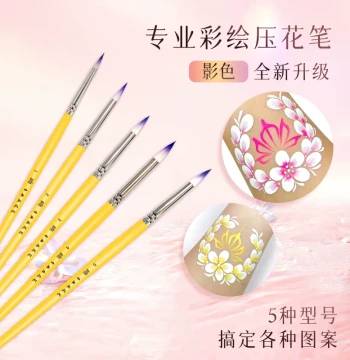 Colored Painting Pens Professional Floral Brush Pen Soft Tip 5-Pack Art Makeup Brush Set High Cost-Performance