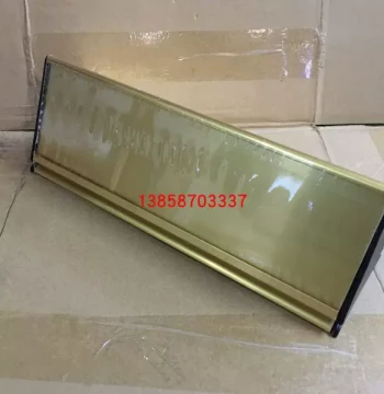 Large Triangle Double-Sided Aluminum Department Sign Blank Triangular Desk Plate Class Label 10.5*29 Gold