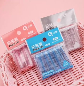 Large Triangular Pencil Grip Caps for Children – Ergonomic Writing Correction and Extension Protectors for Students