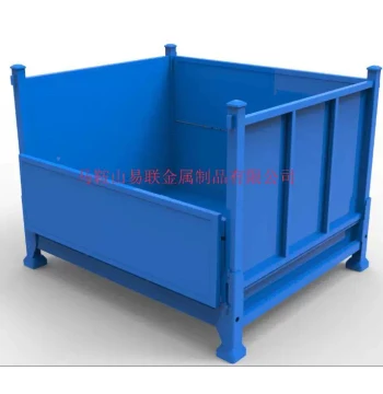 Yiliansheng Q Production 25 Material 3 Quality Iron Box Steel Turnover Crate Iron Material Box Stackable 3 Layers RXF Free Design