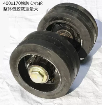 Solid Rubber Wheel for Special Heavy-Duty Flatbed Trailers - Mining, Tunnel, and Construction Engineering Equipment, 400mm Caster