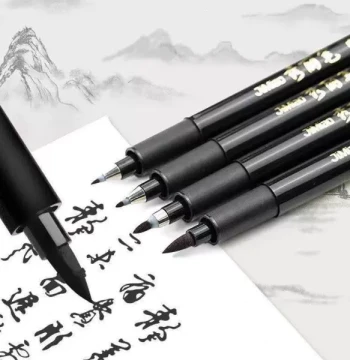 [Write Beautiful Characters] Built-in Brush Stroke Suitable for Large and Small Regular Script Buy 1 Get 4 Pens Ink Included