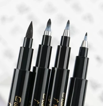 Time and Tree Nepal Handmade Notebook Compatible Brush Pen, Refillable Ink Brush, Medium & Small Kai for Copying, Elegant Brush