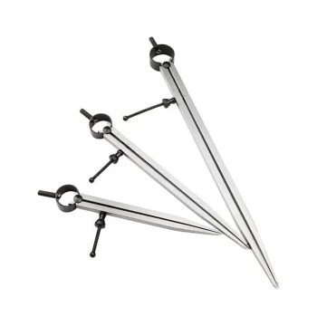 Spring-Loaded Marking Gauge & Divider Compass - Carbon Steel Layout Tool for Woodworking, Metalworking, and Leather Crafting